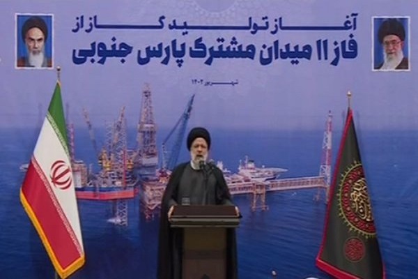 رئیس‌جمهور در مراسم آغاز تولید گاز در فاز 11 پارس جنوبی