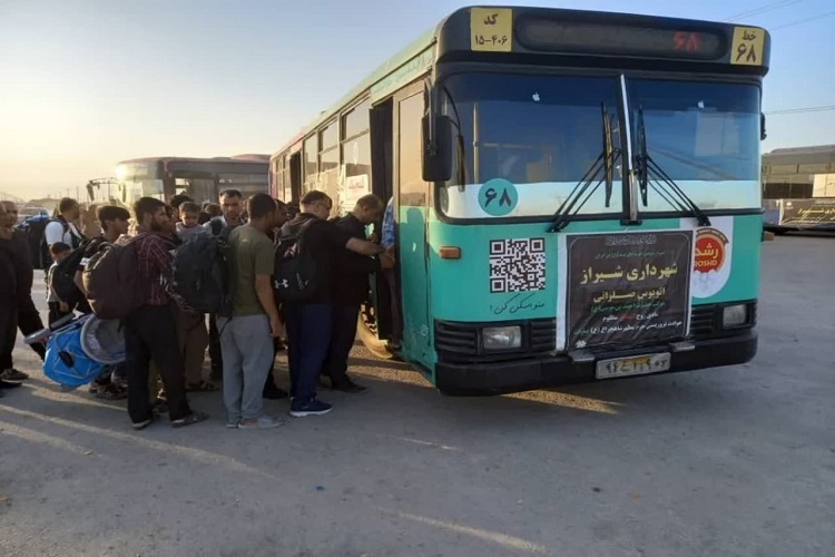 خدمت‌رسانی ناوگان حمل و نقل‌ شهرداری شیراز، مرز شلمچه