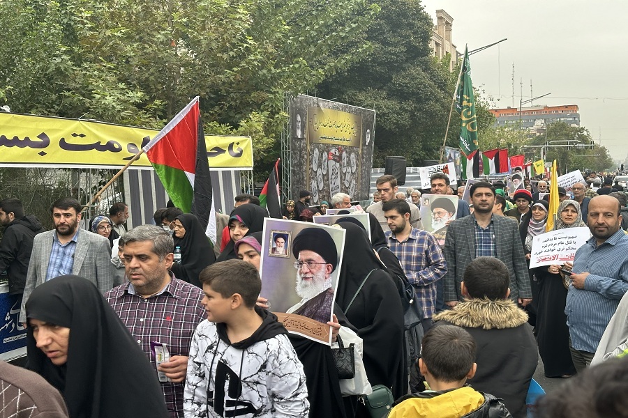 راهپیمایی مردم ایران در شکرگزاری پیروزی مقاومت فلسطین و عملیات غرورآفرین «طوفان الاقصی» و محکومیت جنایات رژیم کودک‌کش صهیونیستی
