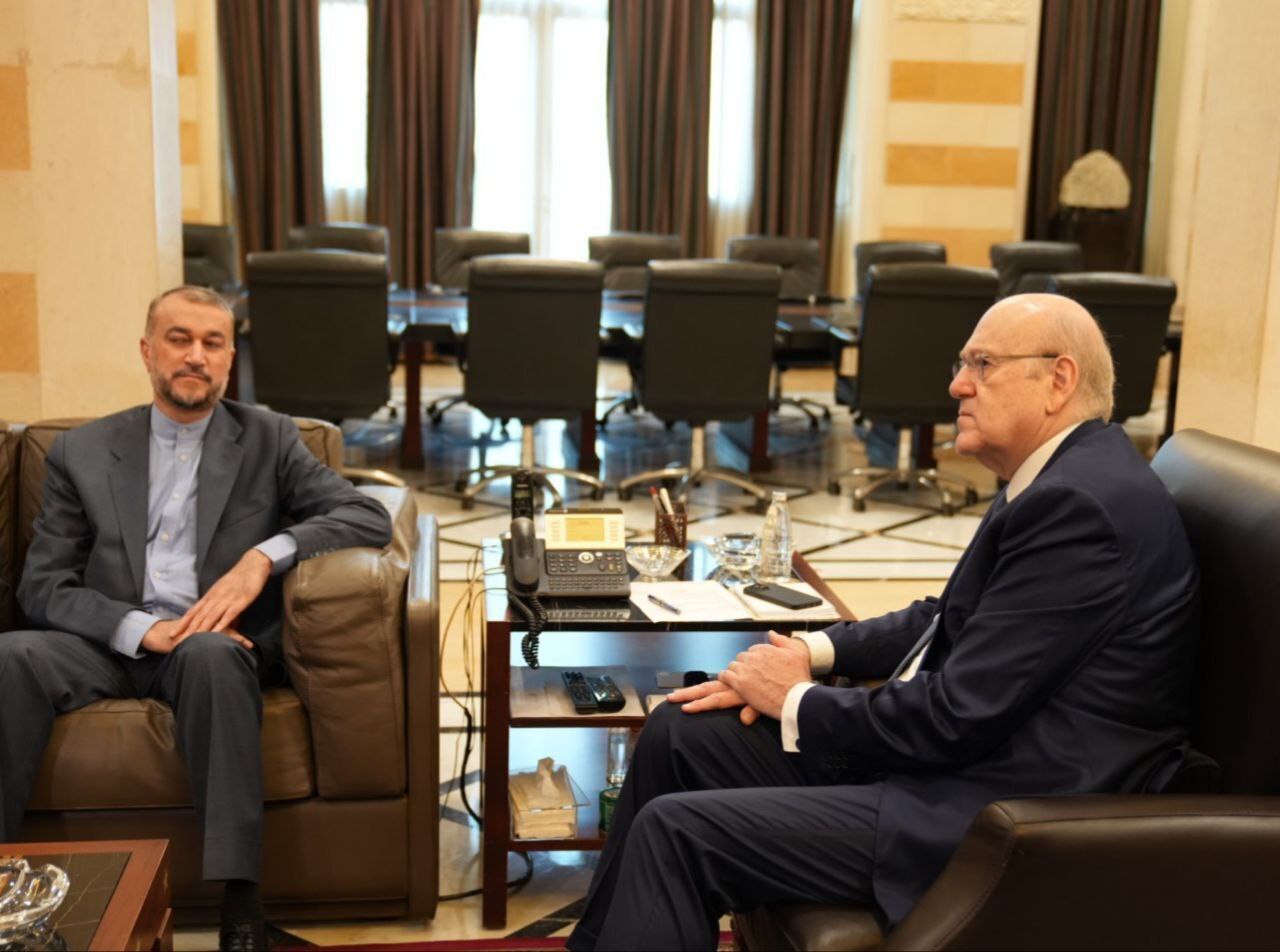 دیدار امیرعبداللهیان با نجیب میقاتی نخست وزیر لبنان