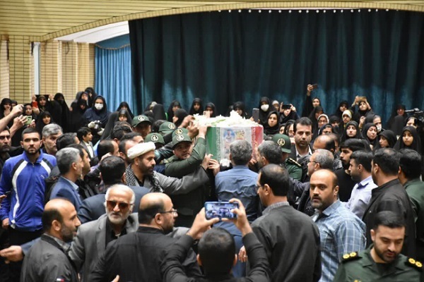 وداع با پیکر شهید مدافع امنیت ابوالفضل صادقی