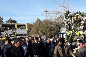 پیکر مطهر پنج شهید گمنام دوران دفاع مقدس وارد کرمان شد