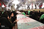 عکس | وداع با 12 شهید گمنام همزمان با شب شهادت حضرت زهرا (س) در حرم مطهر رضوی