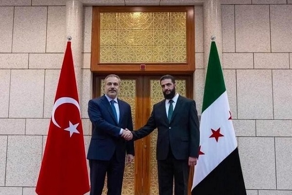 دیدار ابومحمد جولانی با هاکان فیدان وزیر امور خارجه ترکیه