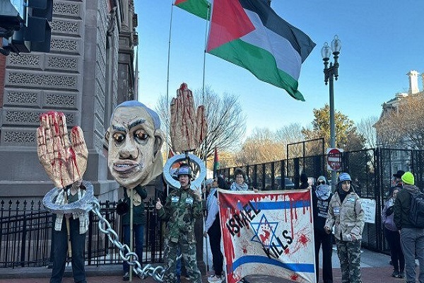 از تجمع حامیان فلسطین در مقابل کاخ سفید تا تأکید انصارالله بر حمایت از مقاومت