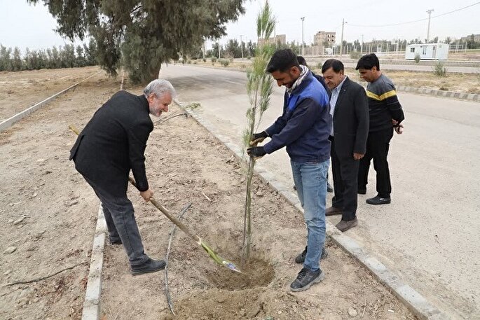 عکس | کاشت 200 اصله نهال در دانشگاه زابل