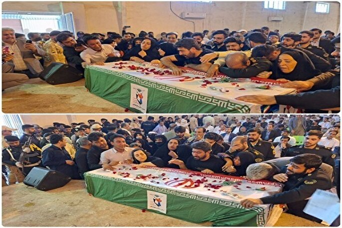 مراسم وداع با پیکر شهید امنیت در ایرانشهر برگزار شد