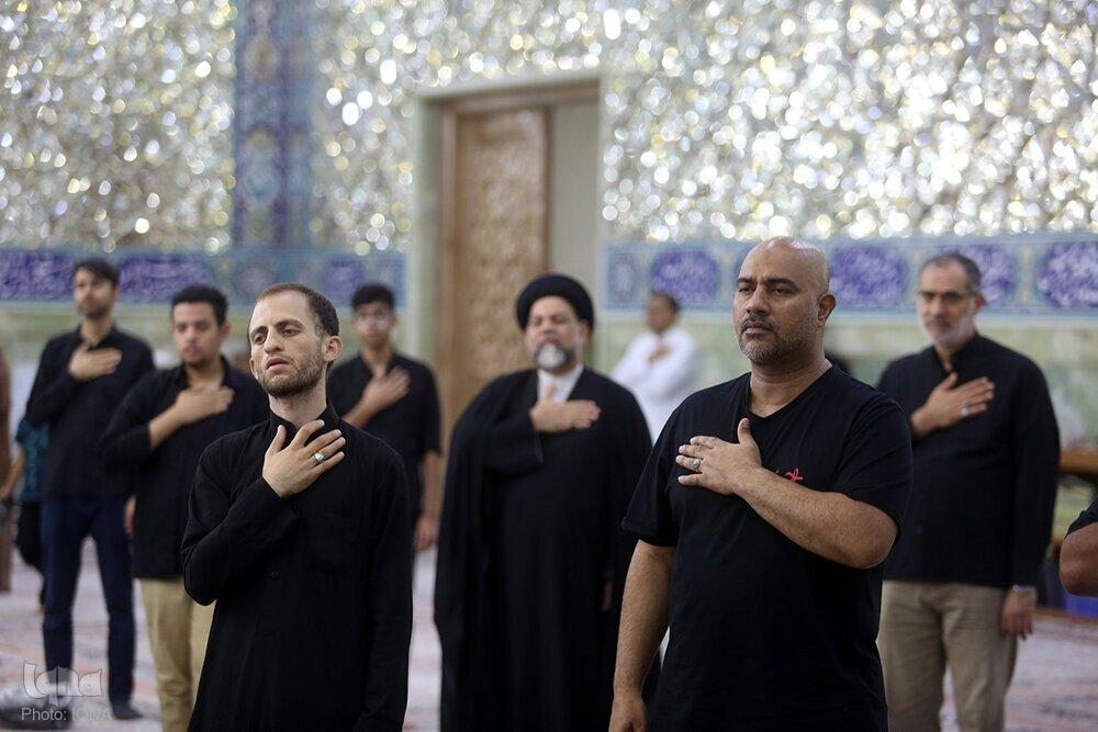 عرب‌زبانان مقیم قم در حرم حضرت معصومه (س) عزداری کردند