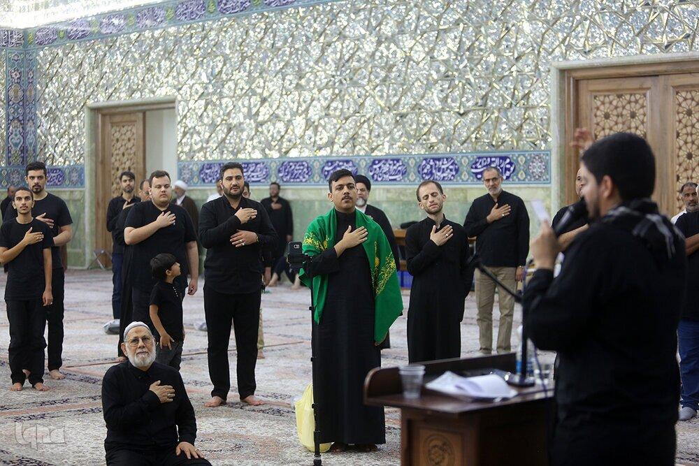 عرب‌زبانان مقیم قم در حرم حضرت معصومه (س) عزداری کردند