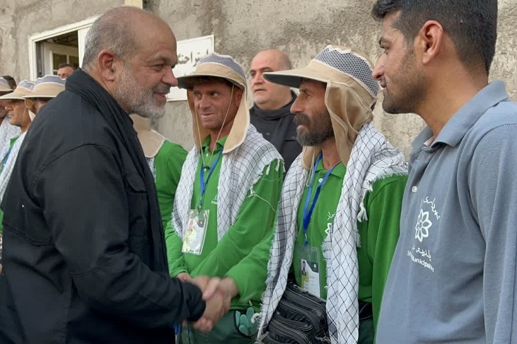 بازدید وزیر کشور از موکب احمدبن موسی شاهچراغ(ع)، مرز شلمچه