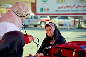 ارائه ۳۳۰۰ مورد خدمت توسط هلال احمر آذربایجان غربی به زائران اربعین 