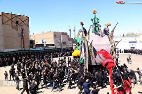 فیلم | آیین نخل‌برداری شهادت امام رضا(ع) در یزد