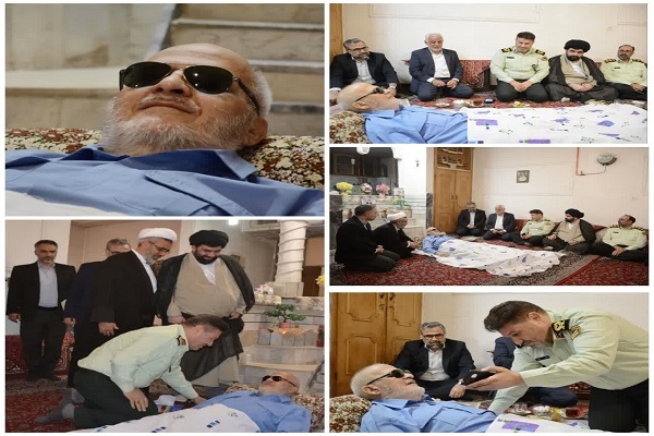 دیدار مسئولان با جانباز لرستانی به مناسبت هفته فراجا