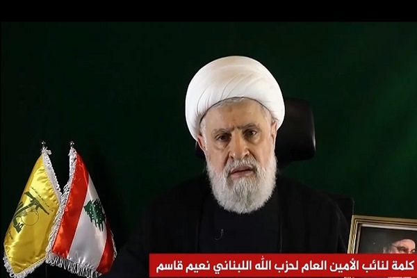آغاز سخنرانی شیخ نعیم قاسم درباره تحولات لبنان
