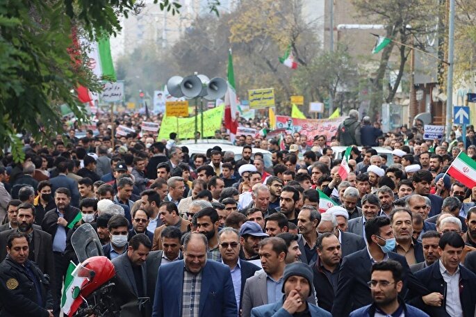 راهپیمایی یوم الله 13 آبان در گیلان آغاز شد