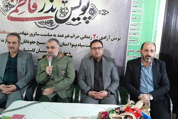 سردار حسینی جانشین سپاه نینوا گلستان در پویش نذر فاطمی