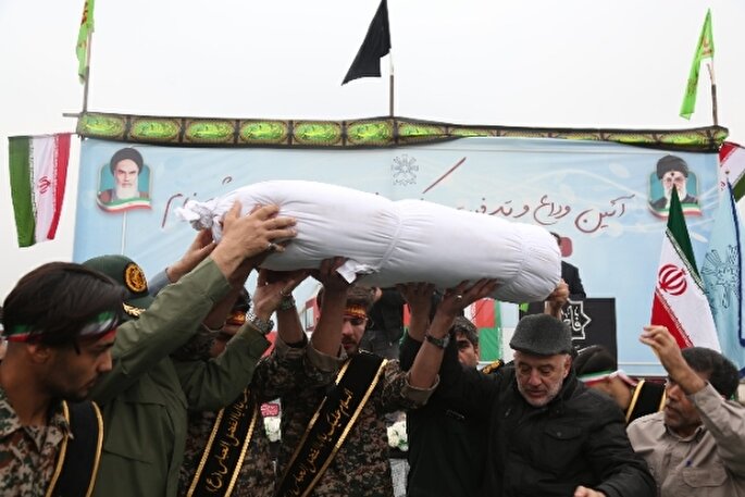 مراسم تشییع پیگر شهید گمنام در دانشگاه محقق اردبیلی برگزار شد