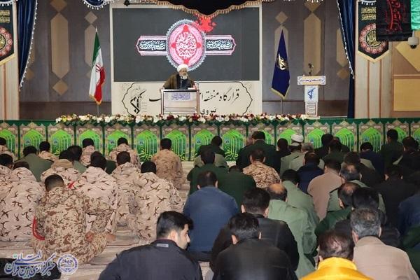 مراسم عزاداری ایام فاطمیه که در قرارگاه منطقه‌ای نجف اشرف سپاه کرمانشاه