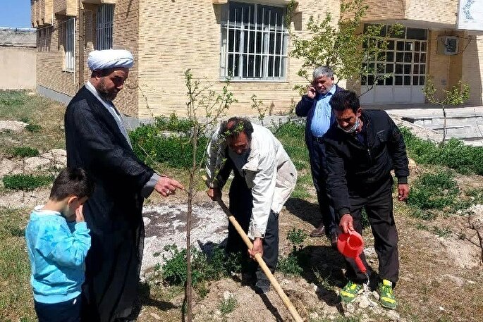 پویش درختکاری «هر شهید یک درخت» در لاهرود برگزار شد
