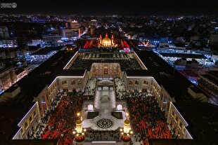 تصاویر هوایی از حرم مطهر امیرالمؤمنین(ع) در شب 21 ماه رمضان