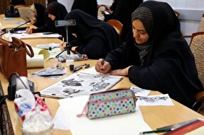 خلق اثر هنرمندان‌ بانوی قمی در رویداد رسانه‌ای آیه‌‌نگار
