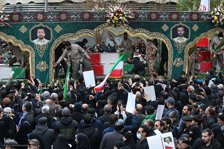 آیین تشییع پیکر مطهر شهدا