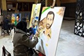 برپایی نمایش نقاشی «فرازی از زندگی‌نامه شهید باکری» در ارومیه