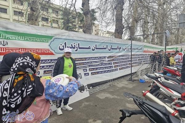 حماسه حضور جامعه ورزش و جوانان ساری در راهپیمایی باشکوه ۲۲ بهمن