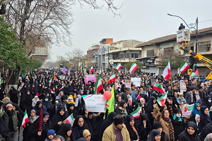 حماسه حضور مردم گلستان در چهل‌وهفتمین بهار انقلاب + عکس