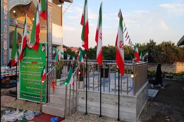 آئین افتتاح طرح ساماندهی مزار مطهر شهدا روستای تنبلا سیمرغ