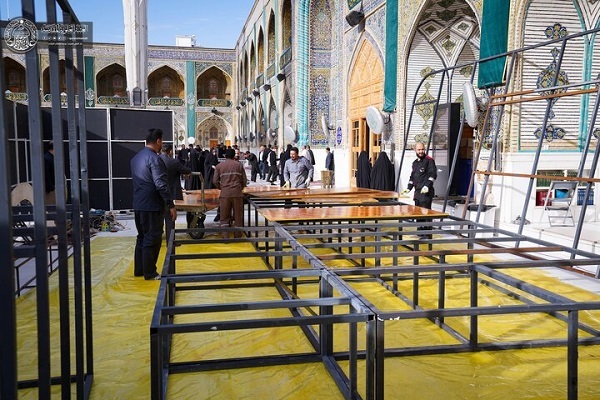 آذین‌بندی دارالقرآن آستان مقدس علوی(ع) در استقبال ماه رمضان + عکس