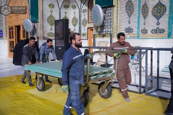آذین‌بندی دارالقرآن آستان مقدس علوی(ع) در استقبال ماه رمضان + عکس