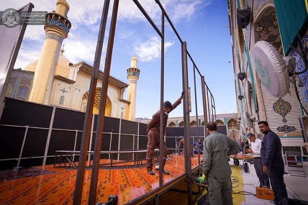 آذین‌بندی دارالقرآن آستان مقدس علوی(ع) در استقبال ماه رمضان + عکس