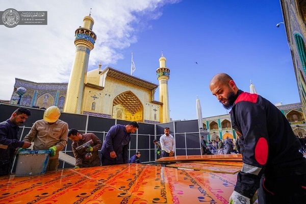 آذین‌بندی دارالقرآن آستان مقدس علوی(ع) در استقبال ماه رمضان + عکس