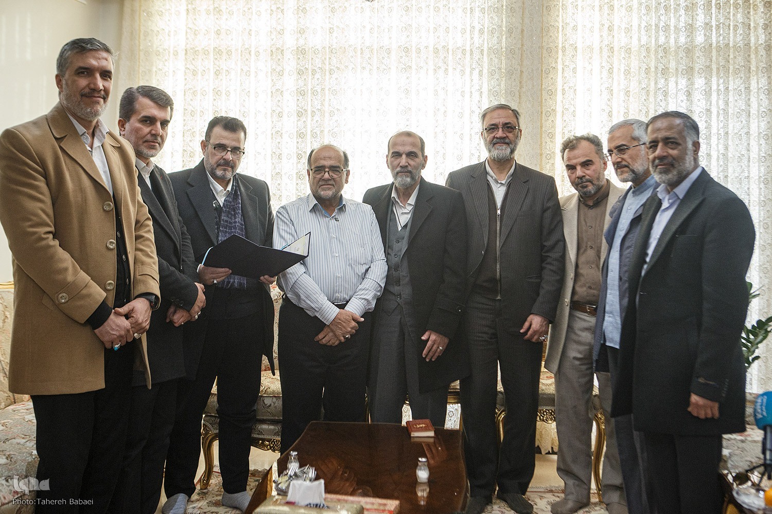 از راست، محمد انجم‌شعاع، سیدمهدی سیف، میکائیل باقری، سیدعلی سرابی، محمدعلی خواجه‌پیری، حسینعلی شریف، محمدرضا مسیب‌زاده، محمدتقی میرزاجانی، حسن محمدی