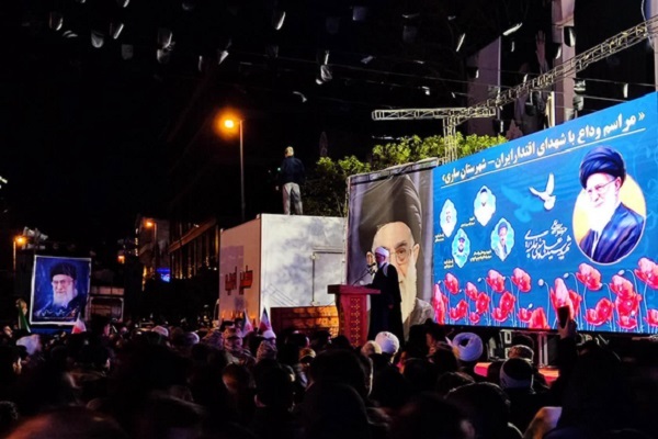 آیین وداع با شهدای مازندرانی اقتدار ایران در ساری