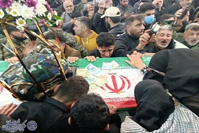 عکس | آیین شب وداع با پیکر پاک شهدای شهرستان نکا