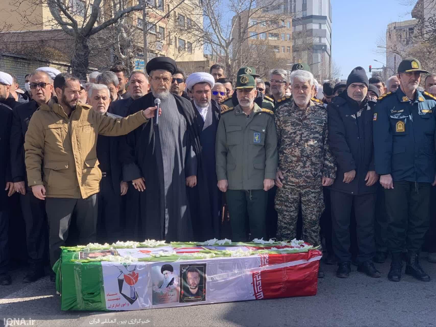 برگزاری آیین تشییع پیکر شهید سرهنگ پاسدار «ساعد محمدی» در شهرستان میانه