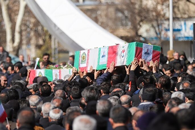 مراسم تشییع ۵ کارگر شهید خرم‌دره‌ای برگزار شد