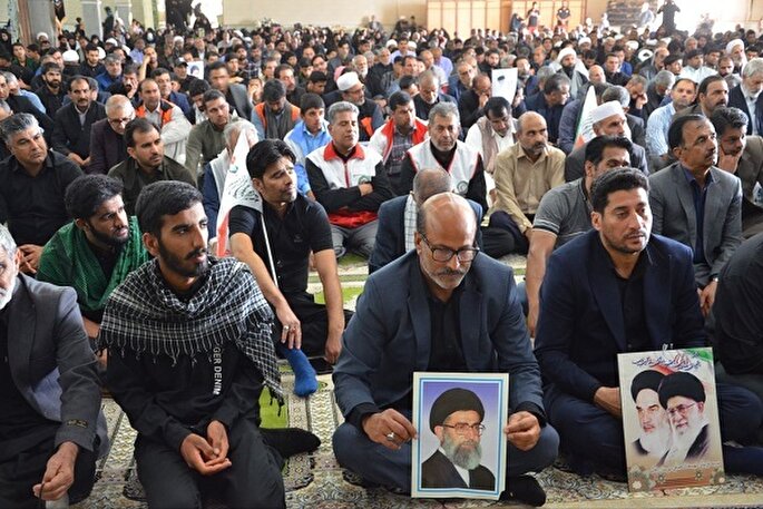 عکس | تجمع پرشور مردم زهک در عزای امام امت