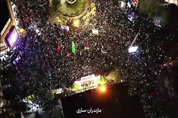 فیلم | خروش مردم ساری در محکومیت جنایات آمریکا و اسرائیل
