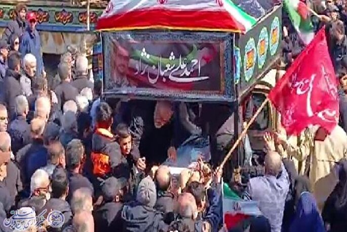 تشییع پیکر مطهر نخبه علمی شهید «احمدعلی شعبان‌نژاد» در بابلسر