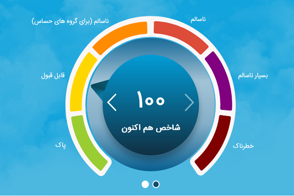 هوای تهران در معرض آلودگی