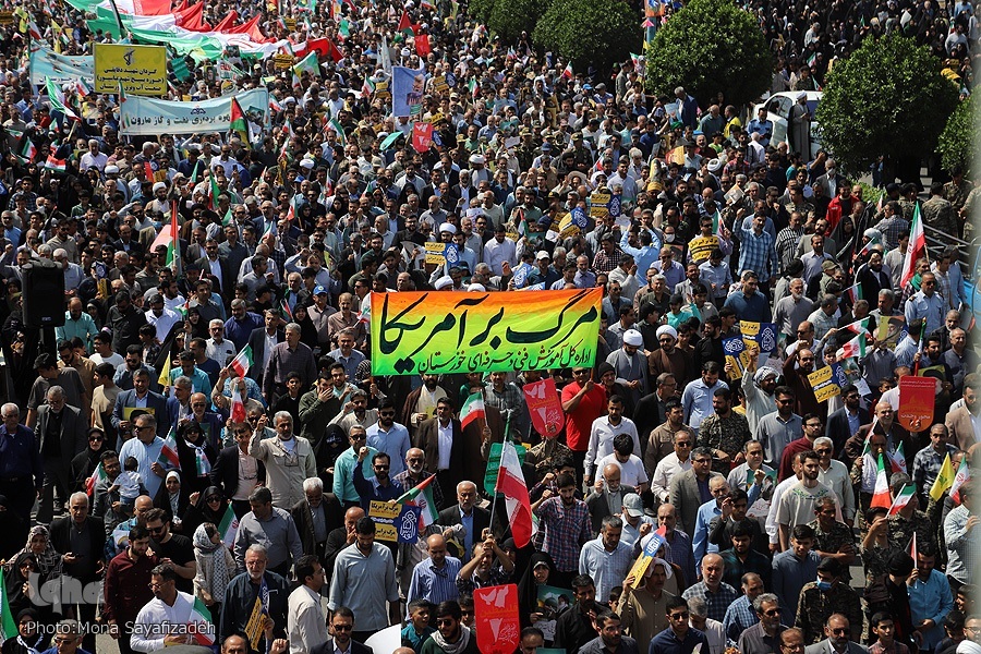 خروش اهواز در حمایت از آرمان قدس