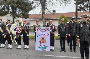 فیلم | تشییع پیکر شهید جنگ رمضان «امیرحسین کاظمی» در بندرانزلی