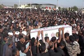 پیکر مطهر شهید جنگ رمضان در رودان تشییع شد