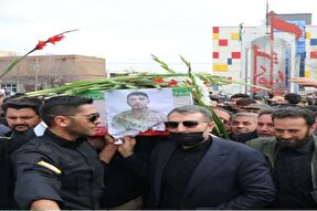 پیکر شهدای جنگ رمضان در بازرگان تشییع شد