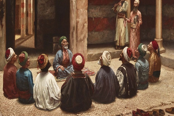 نمایی از مجلس نغمه خوانی در عصر فاطمی