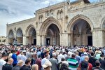 اقامه نماز ده‌ها هزار فلسطینی در مسجدالاقصی