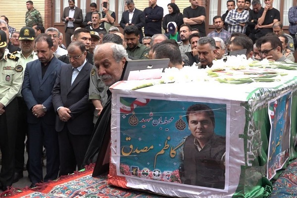 تشییع محیط بان شهید مصدق در گرگان